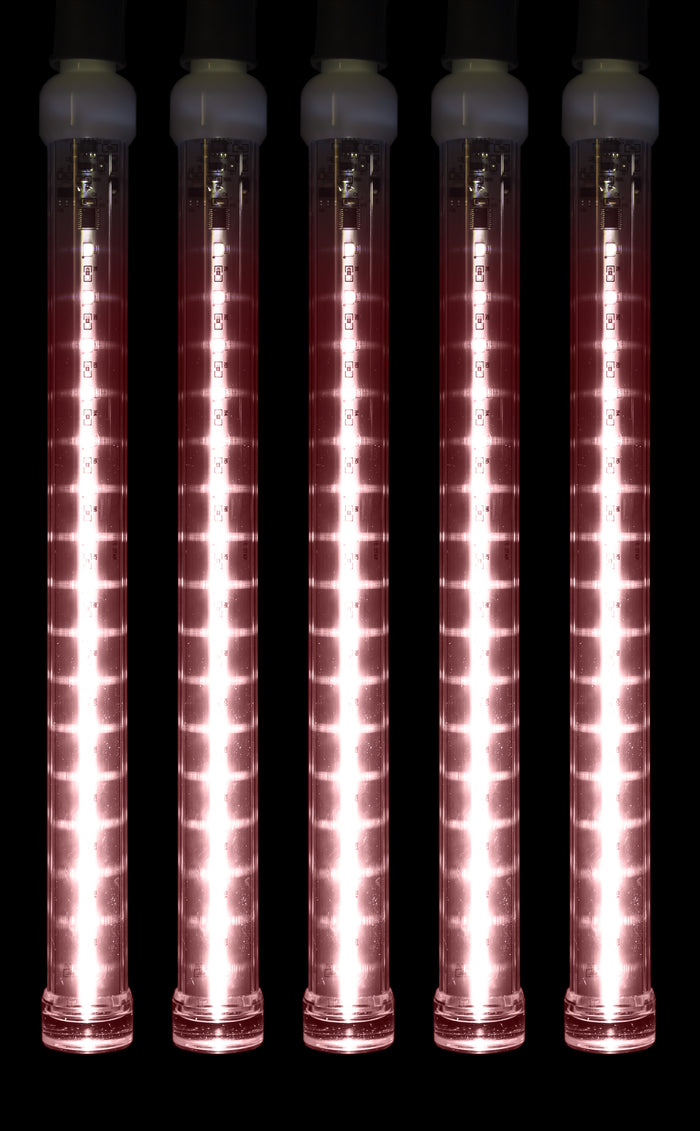 5 Pack 12'' Pink LED Snowfall Tube Light