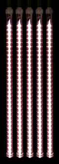 5 Pack 24'' Pink LED Strobe Snowfall Tube Light
