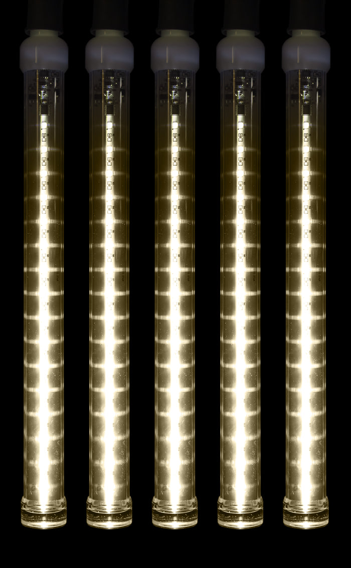 5 pack of 12" Warm White LED Snowfall Tube Lights