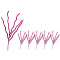5 Pack of 37" Rose Red Twisted Spray with Glitter Enhancements