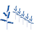 5 Pack of 42" Blue Twirl Picks with Glitter Enhancements