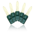 50 M6 Warm White LED Lights 6" Spacing on Green Wire