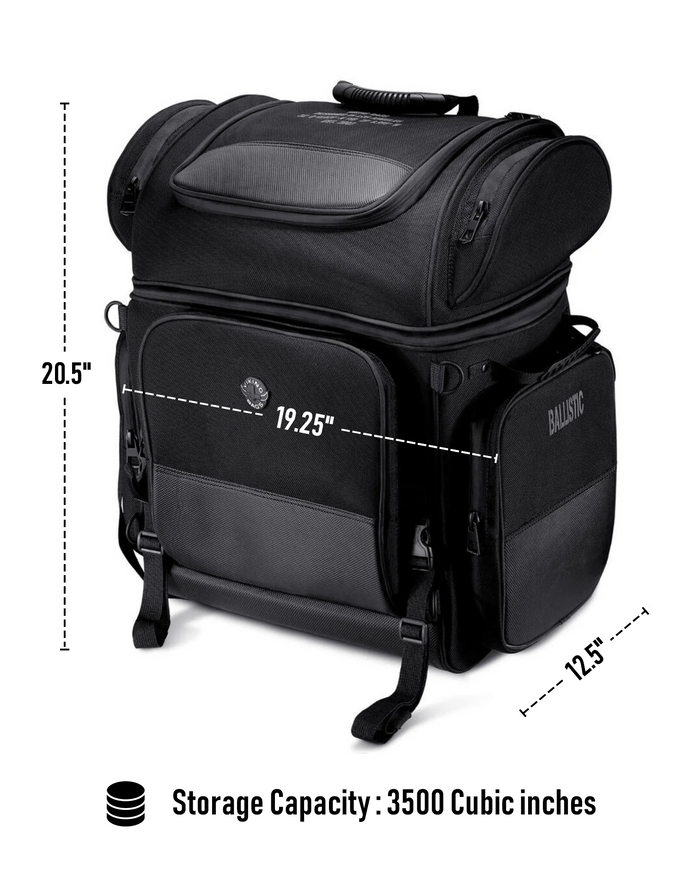 57L - Voyage Premium XL Motorcycle Tail Bag Storage Capacity