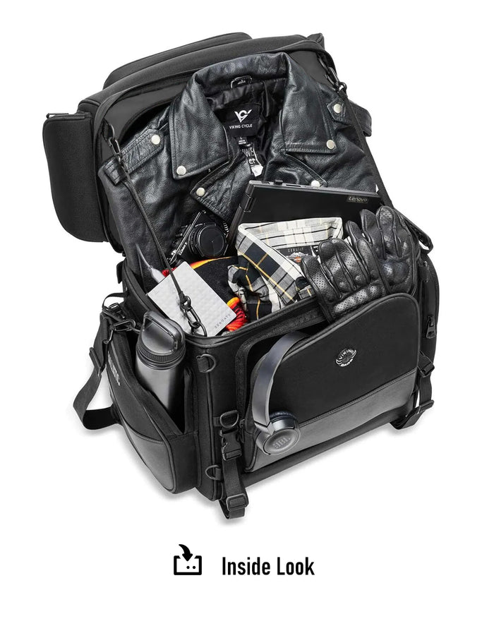 57L - Voyage Premium XL Motorcycle Tail Bag Inside Look