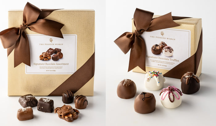 5oz 5pc Handcrafted Chocolate Truffles & 9.5oz 14pc Assorted Chocolate Collection Set