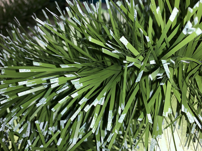 6" Matte Light Green Natural Snow Tipped PVC Garland 20' Sections