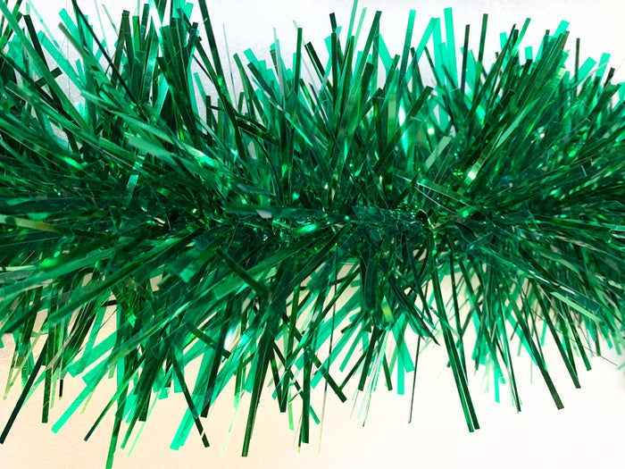 6" Metallic Green and Translucent Green Garland 20' Section