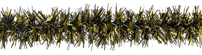 6" Mylar Black and Gold Garland 20' Sections
