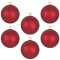 6 Pack 120mm 4.75" Matte Red Ball Ornament
