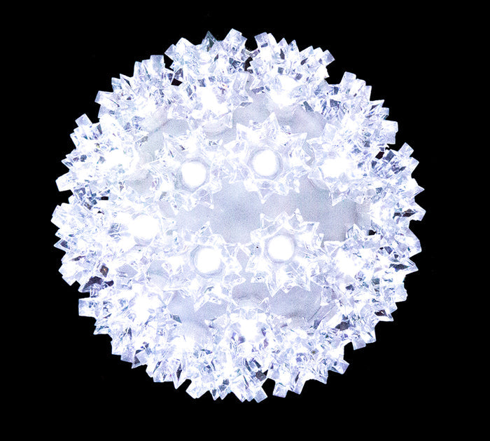 6" Sphere with 50 5mm Pure White LEDs with 1/5 Strobes