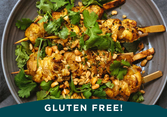 Coconut-Marinated Chicken Satay Skewers Entrée | Serves 4