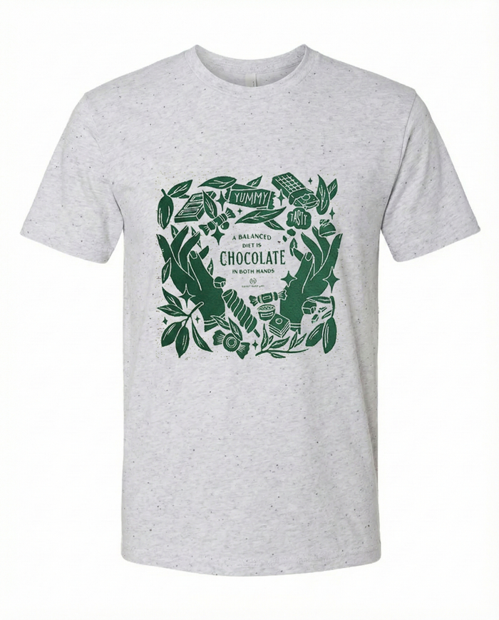 "A Balanced Diet Is Chocolate In Both Hands" Shirt
