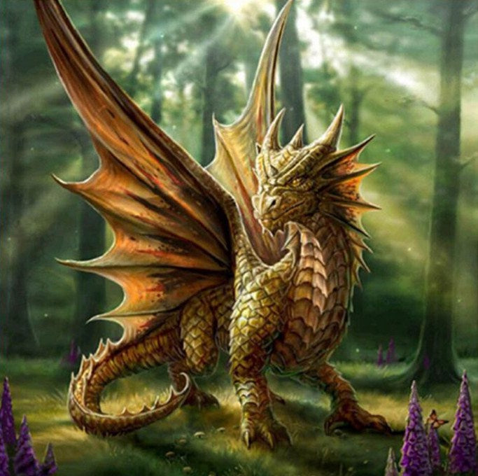 Angry Dragon Paint by Diamonds