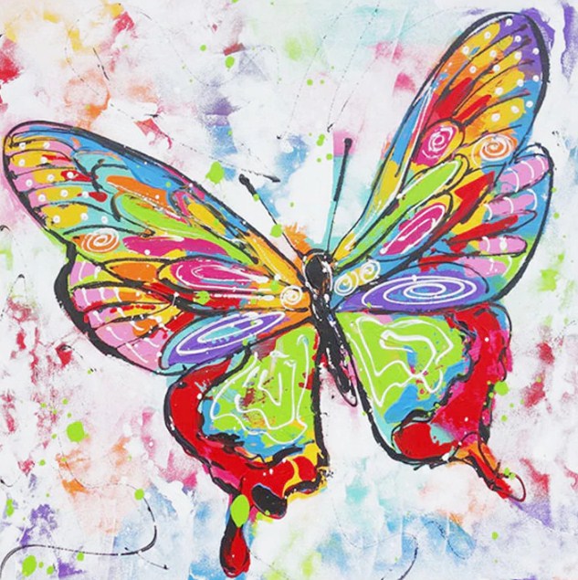 Beauty of Butterfly Paint by Diamonds