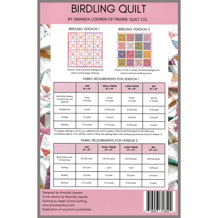 Birdling Quilt | Paper Pattern