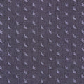 Patterned fabric with small stitched birds on a dark blue background