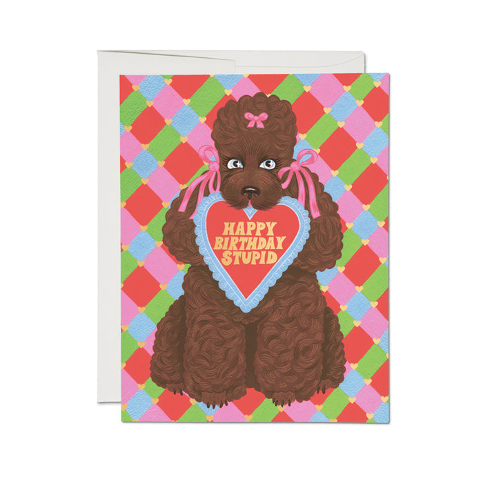 BIRTHDAY POODLE CARD