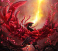 Black Rose Dragon Paint by Diamonds