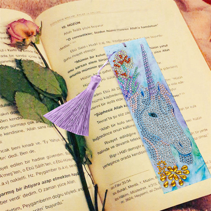 Blue Unicorn Painting Bookmark