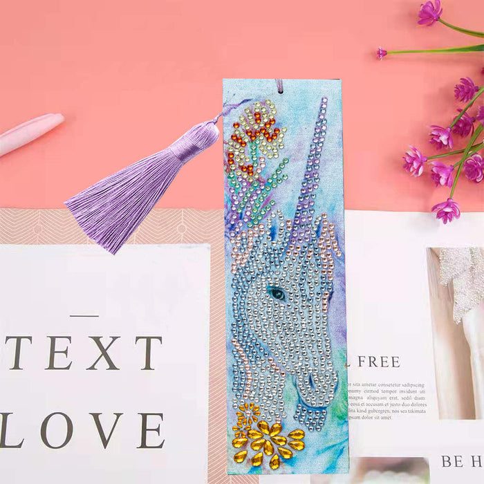 Blue Unicorn Painting Bookmark