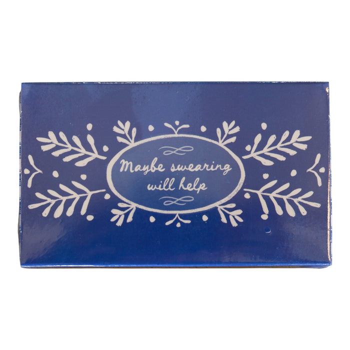 Blue & White Saying Matchboxes