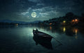 Boat on the Sea Paint with Diamond