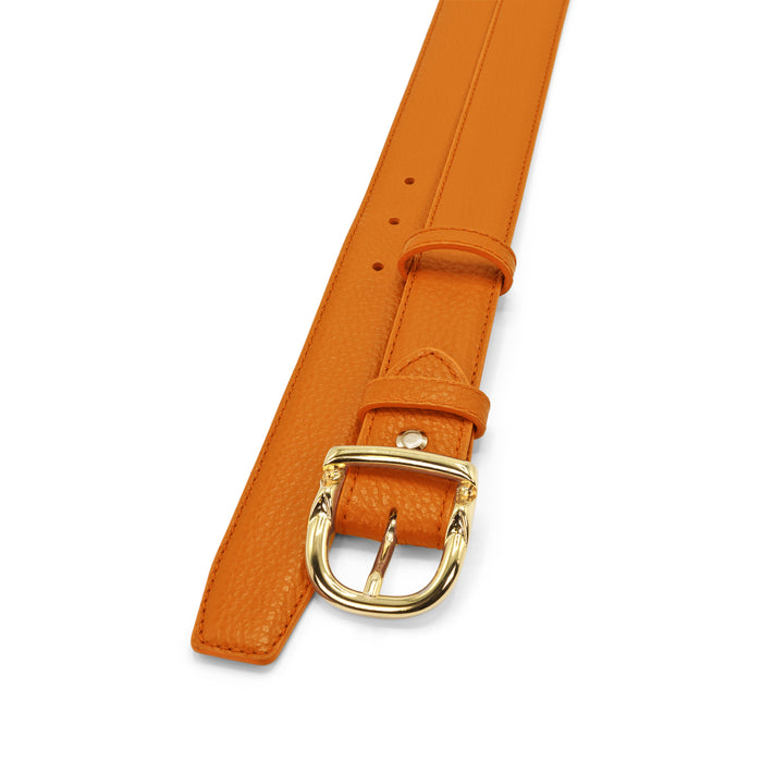 Burnt Orange Novak Style Mottled Leather Belt - Elliot Rhodes