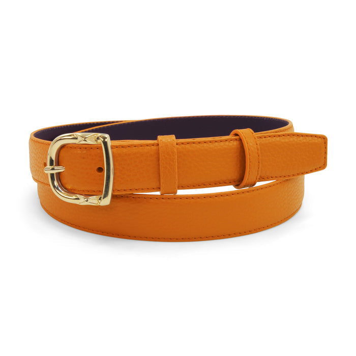 Burnt Orange Novak Style Mottled Leather Belt - Elliot Rhodes