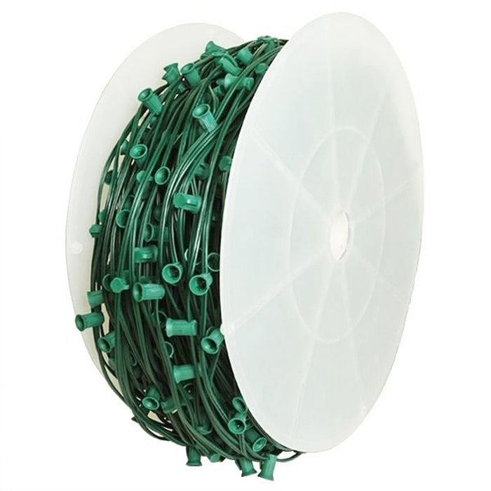 C9 1000' Cordset E17 Sockets on Green Wire with 48" Spacing