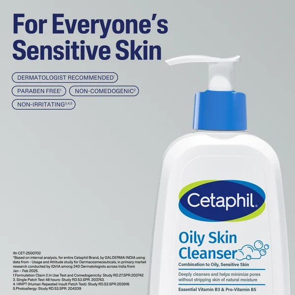 Cetaphil Oily Skin Cleanser 236 ml | Dermat Recommended
