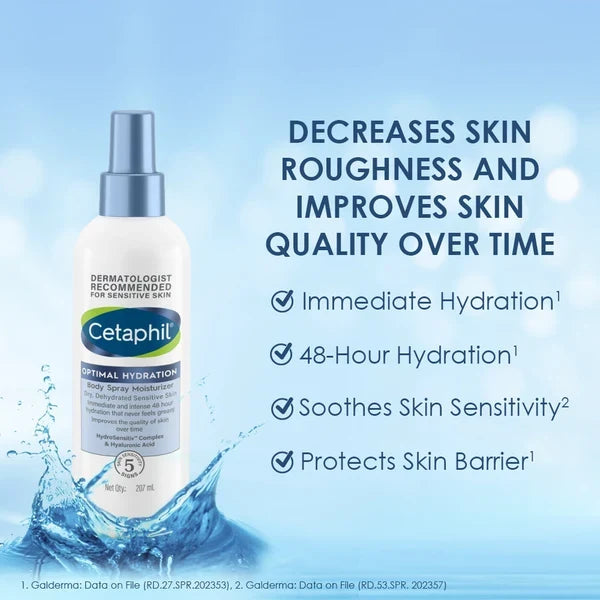 Cetaphil Optimal Hydration Body Spray Moisturizer 207ml