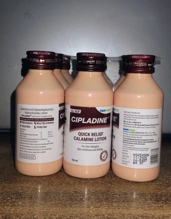Cipladine Quick Relief Calamine Lotion 100 Ml