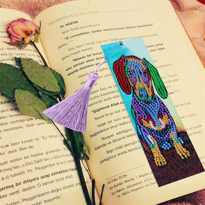 Colourful Dog Diamond Art Bookmark