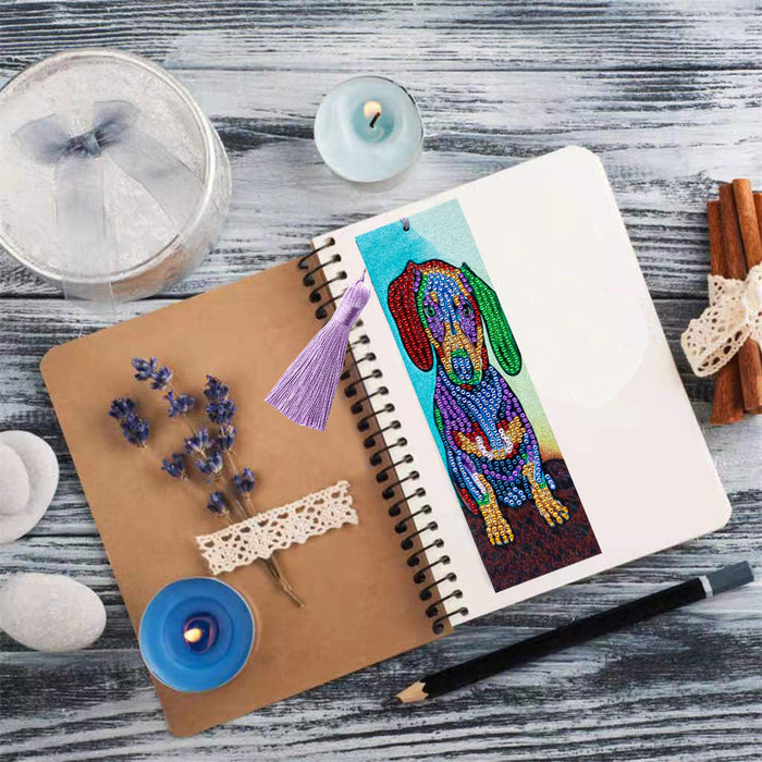Colourful Dog Diamond Art Bookmark