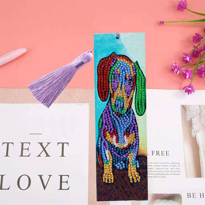 Colourful Dog Diamond Art Bookmark
