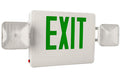 Combo Green Exit Light Side Mount Heads - Battery Backup