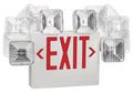 Combo Red Exit - Remote Head Capable - Adj. Top or Side Heads