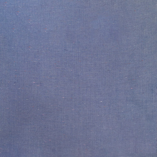 A close-up of a textured blue fabric swatch with a fine woven linen-like pattern.