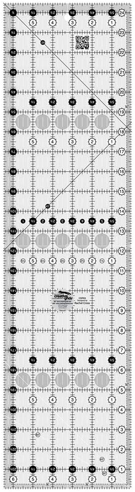 Creative Grids Quilt Ruler 6-1/2 x 24-1/2 inch