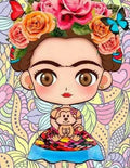 Cute Little Cartoon Girl Paint by Diamonds