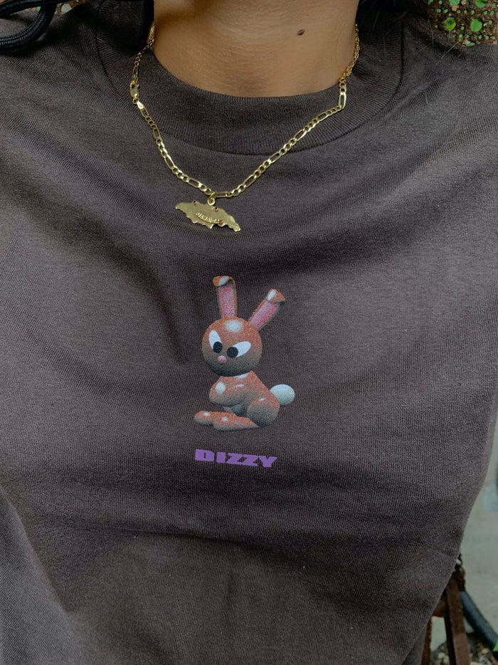 Dizzy Mag Dark chocolate brown t-shirt