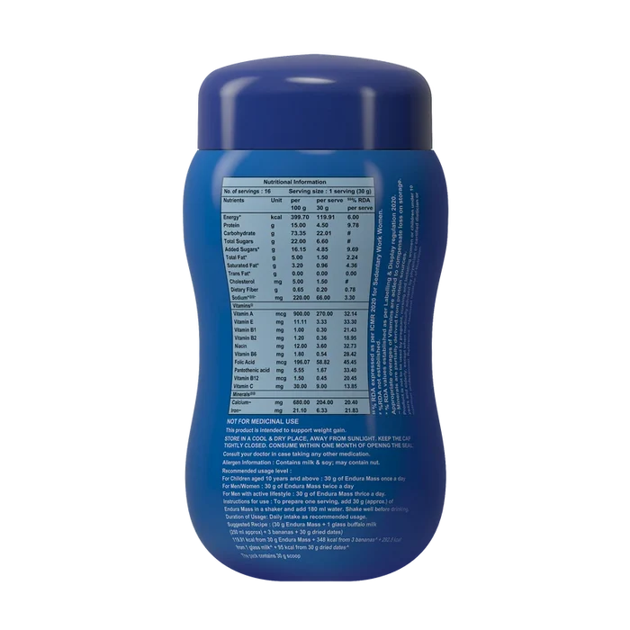 Endura Mass Vanilla - 500g