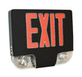 Exit Light Combo, Black Aluminum - Green LED - Emergency Lights LED
