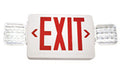 Exit Light Combo Red - Fully Adj. Square Heads - LED Only