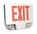 Exit Light Combo, White Aluminum - Green LED - Emergency Lights LED