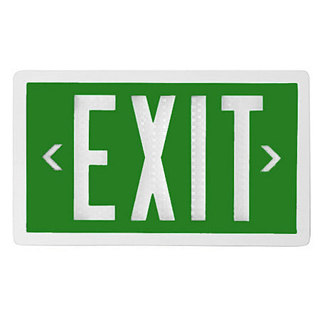 Exit Sign - Self Luminous Tritium - Green - 10 or 20 Year - Single / Double Sided
