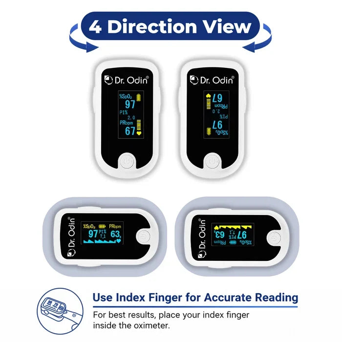Fingertip Pulse Oximeter (FS20E) with Color OLED Display & Alarm Alert