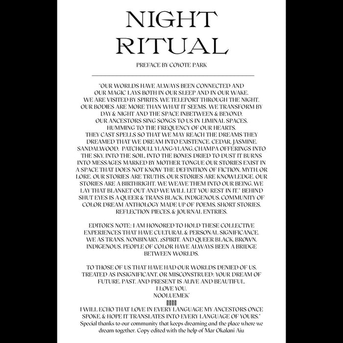 Gender Fail - BEHIND SHUT EYES  QTBIPOC DREAM ANTHOLOGY