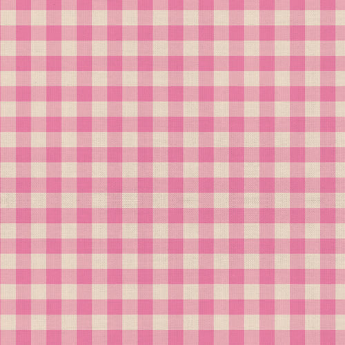 Pink and white checkered pattern fabric