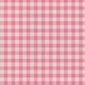 Pink and white checkered pattern fabric